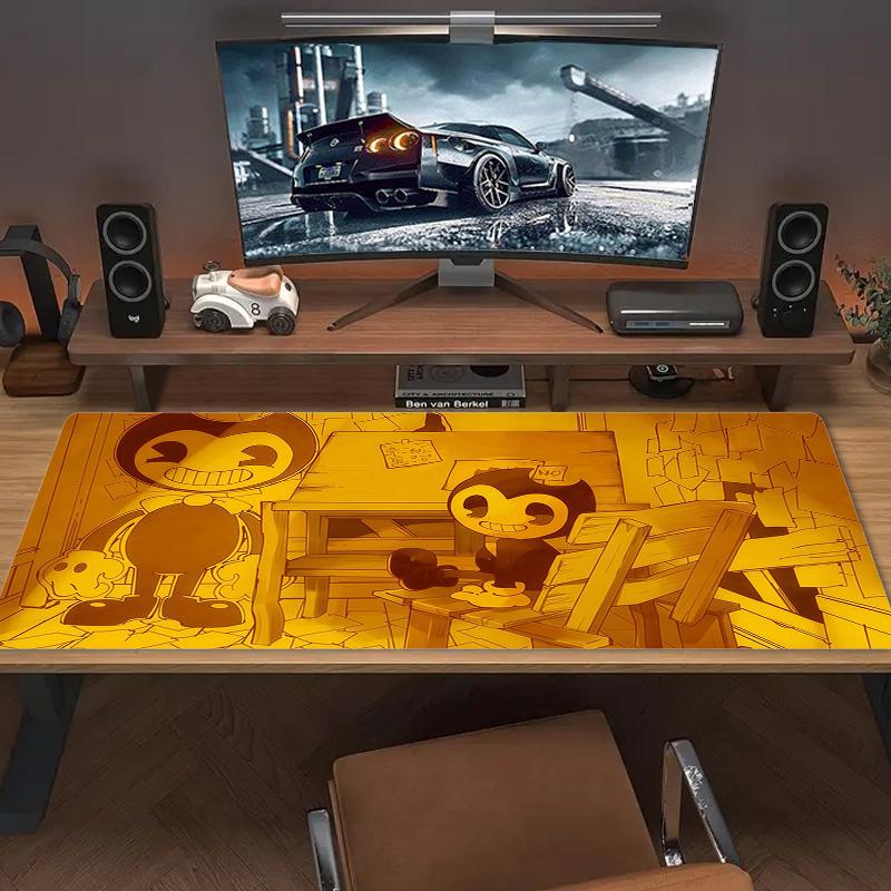 Bendy2 Print  Cushion Non-slip Laptop Tablet Big Mousepad XXL Mat Mini PC Playmat With Lock edge