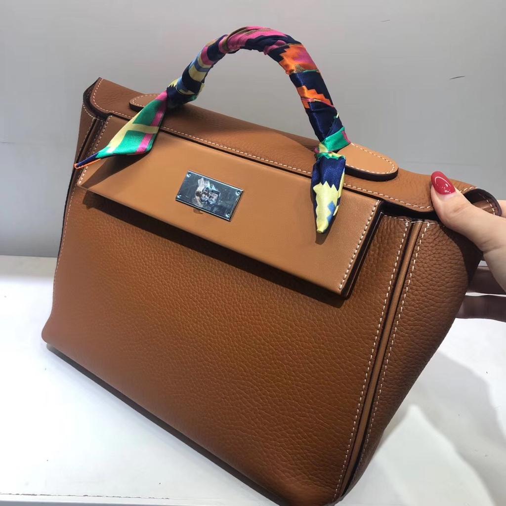 New Style 2424 Beef Roll Mini Top Layer Cowhide Soft Leather Bag Fashion Single Shoulder Handbag Womens Bag