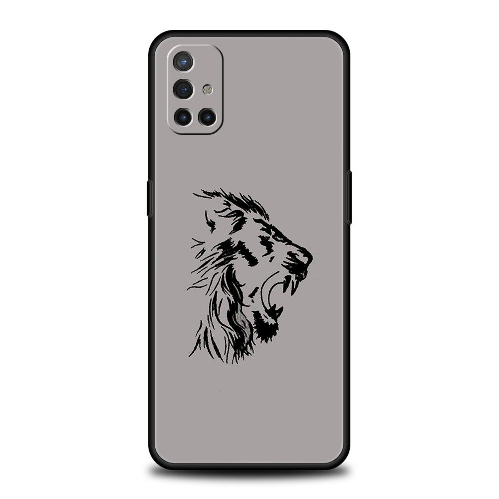 Concise Lion Pattern Phone Case For OnePlus 15 13 12 11 10 9 8 15T 13T 10T 7T Pro 13R 12R 9RT 8T Nord 4 N10 2T CE 2 3 5G Cover