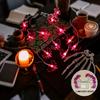 1pc Halloween 10/20/30 LED Purple Bat String Lights Battery Operated For Home Parties Yard Indoor Outdoor Halloween Decoration