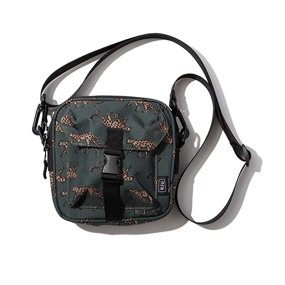 Наплечная сумка KiU, Квадратная сумка 600D, Леопардовый принт, Водоотталкивающая и устойчивая к пятнам, K173-175