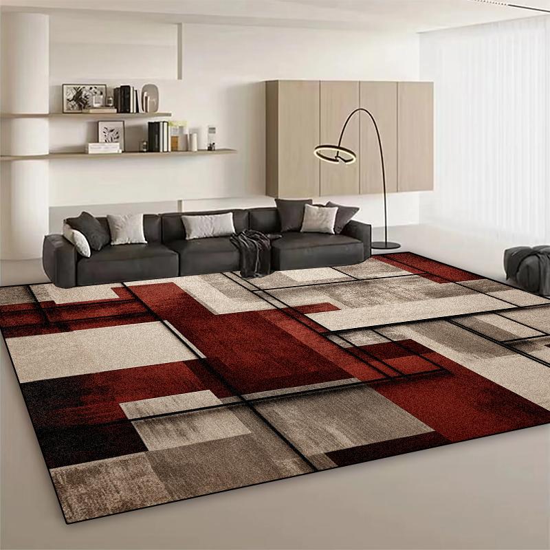 Modern Abstract Geometric Large Area Rug Non Slip Washable Carpet for Living Room Bedroom Sofa Coffee Table Mat Lounge Decor