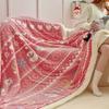 Weiche Wolldecke für Weihnachten für Bettwäsche Sofa Warm Lammfell Samt Flanell Überwurfdecke für Büro Wohnzimmer Winter Dick Warm