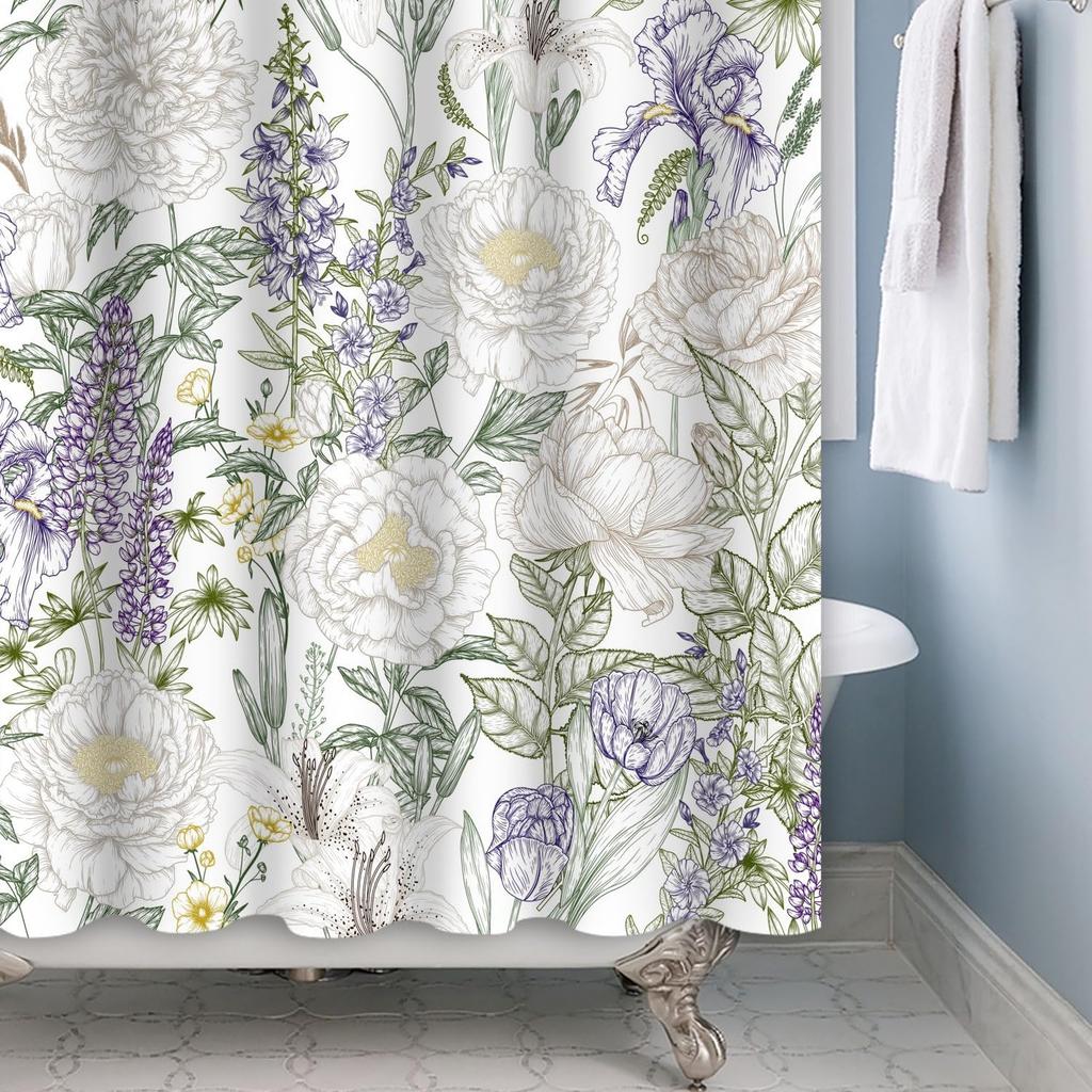 Red Cherry Shower Curtain Watercolor Aesthetic Shower Curtains For Bathroom Fruits Bath Bathroom Curtain Decor Spring Shower