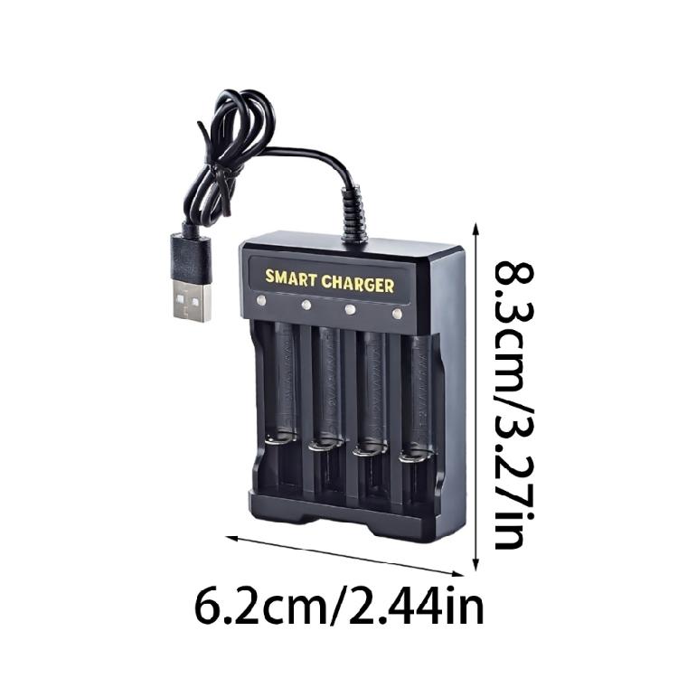 USB Battery Charger for 1.2V Double/Triple A Battery 4Independent Charging Slots Advanced Circuitry for Safe Charging
