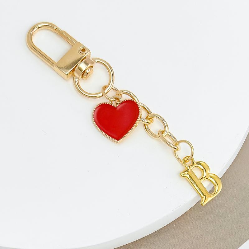 

Металлический Брелок-Сердце с Буквой Модный Брелок с Инициалами от A до Z Брелоки Держатели для Ключей Автомобиля Подвески для Сумки Аксессуары Подарок на День Святого Валентина B