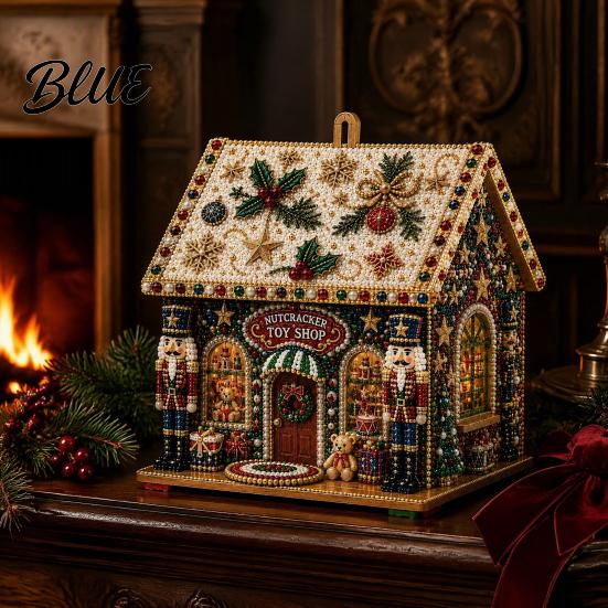 Regalo di Natale Creativo per la Mamma Casa 3D Perla Sintetica Kit Artistico Fai da Te Pittura con Strass Kit Attività Creative Rilassanti Adulti Adulti Tavolo