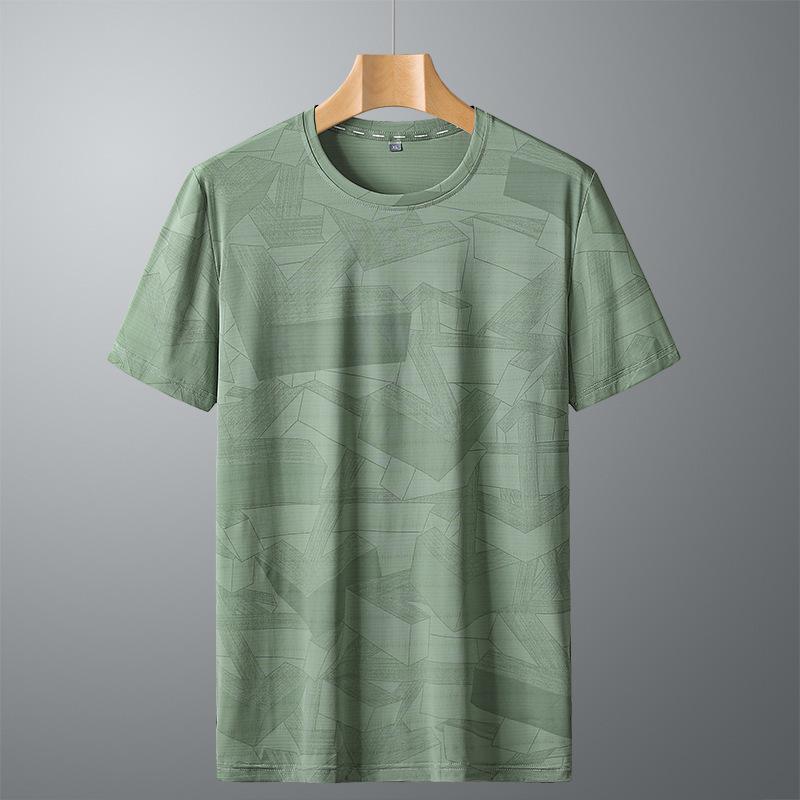 Herren Sommer Casual T-Shirts Atmungsaktives Workout Running Kurzarmhemd Rundhals Lose Große Größe Bequemes T-Shirt
