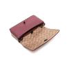 Coach Dinky Logo Coated Canvas Crossbody Shoulder Bag Medium Women Bags Brown Yellow Pink 76368-V5P2P