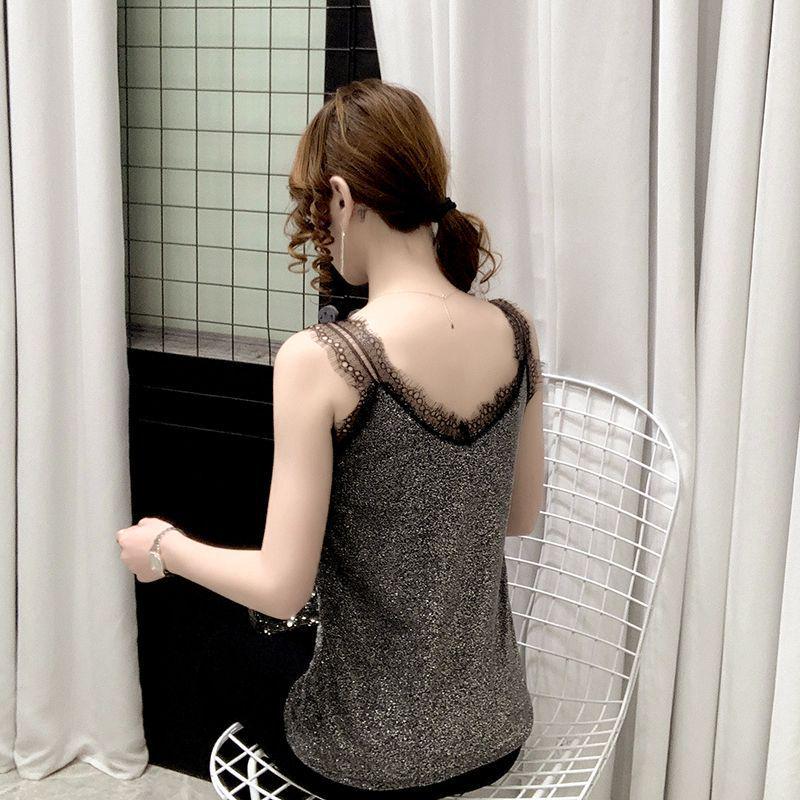 Plus Size Women's Lace Patchwork Backless Camisole - Summer Style