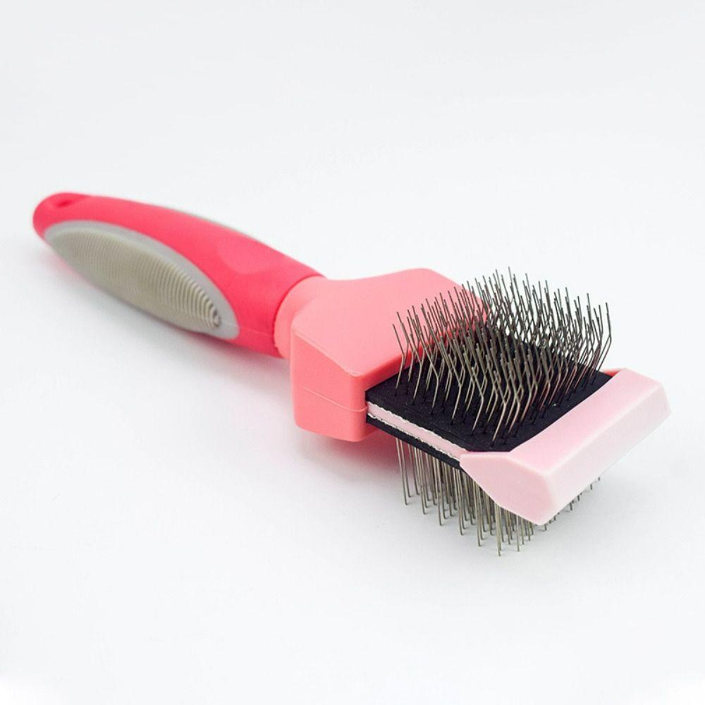 Stainless Steel Pet Hair Brush Double Sided Pet Hair Cleaning Comb Pet Hair Detangling Comb  Cats