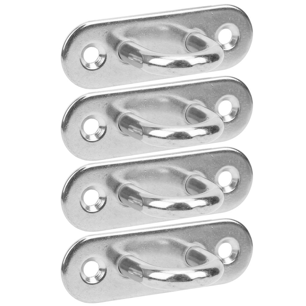 M8 2 Holes Fixed Eye Plate Stainless Steel Hook Loop Ushaped Screws Wall Mount Hanger