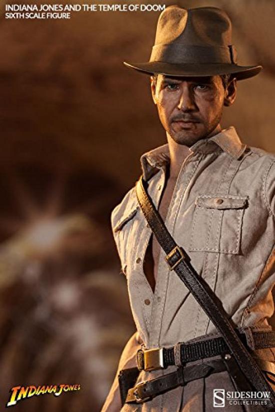 Sideshow Sixth Scale Indiana of Doom Indiana Jones Scale Plastic Painted Movable Figure Jones/Temple 1/6