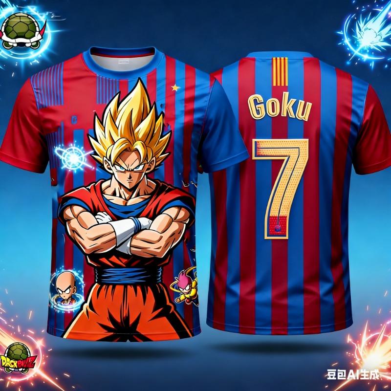 2026 Summer Dragon Ball Retro Fitness T-shirt Men's Oversized 3D Printed Short-sleeved Family Unisex Children's Sports Shirt