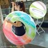 Remarks Japan Rainbow 100 Inflatable Rings with Beach Summer Gradient Cute Handles, Accessories, Vacation, Beach, Swimming, Kids, Outdoors, Design,