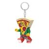 IQ Iconic Pizza Guy Keychain LED Keychain Light Block Toy Doll Movable Mini Figure