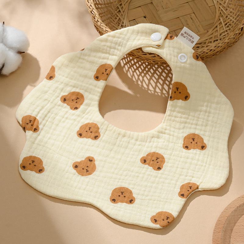 Weiches sechslagiges Baby-Lätzchen aus reiner Baumwolle - Mullwindel für Neugeborene