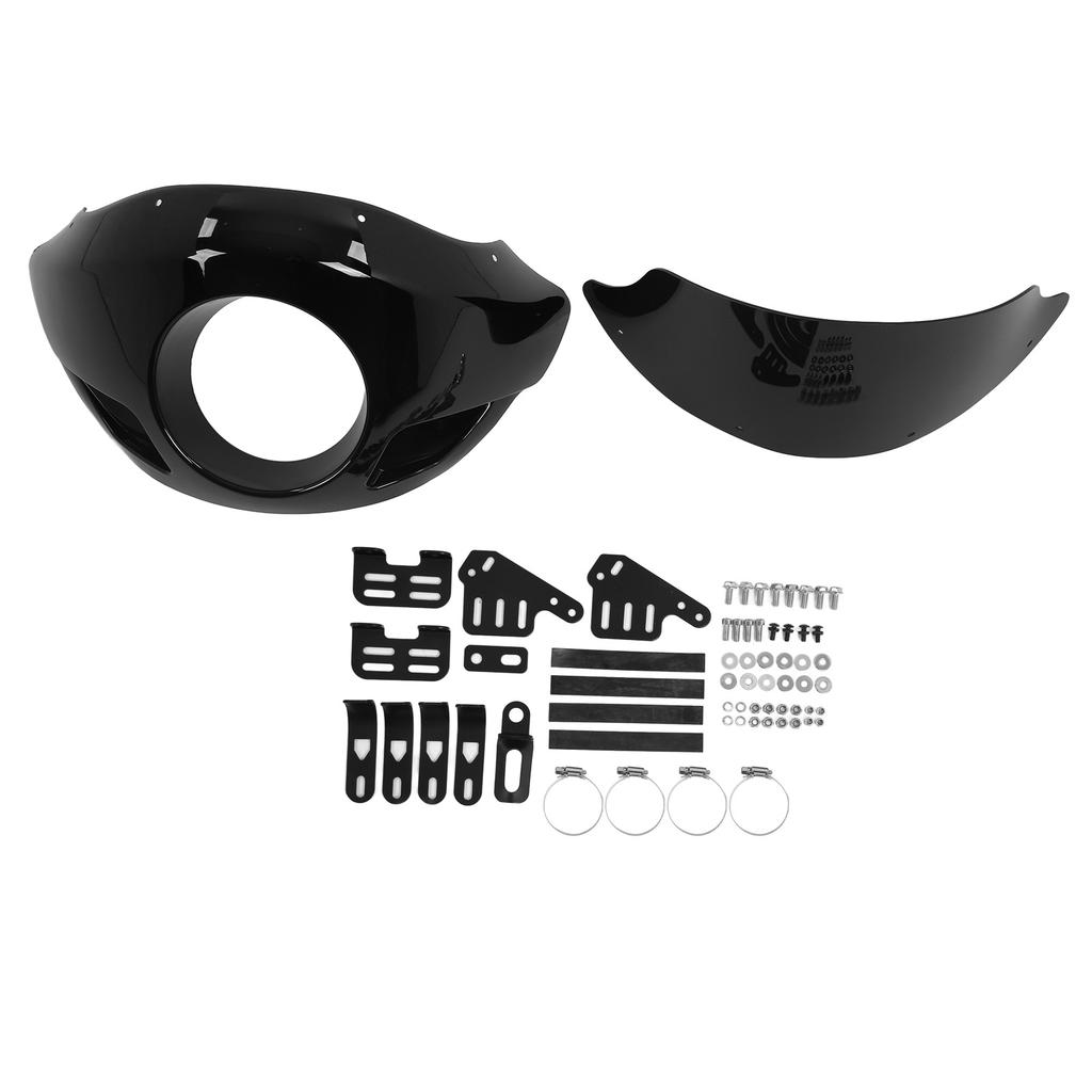 Motorcycle Front Headlight Bat Wing Fairing Aerodynamic Modification Replacement for FL Touring