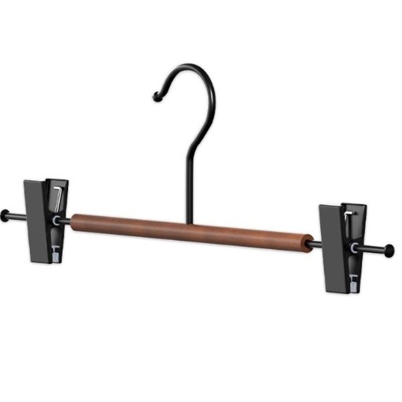 

Міцні букові та залізні нековзні кліпси-вішалки, затискачі для одягу для ефективного зберігання в шафі та догляду за одягом 1