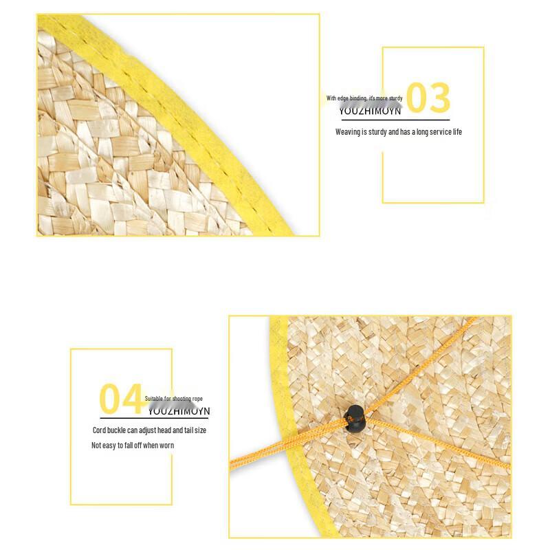 Farmer's Wide Brim Wheat Straw Sun Hat