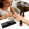 SU Plastic Multi-purpose Nail Art Pen Holder 10-Compartment Brush Stand With Color Palette Organize And Display Manicure Tool