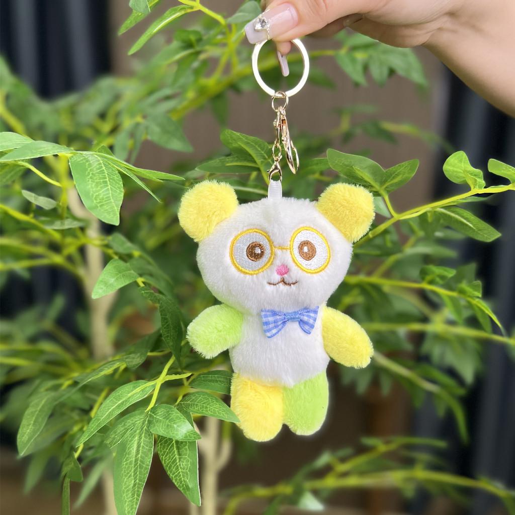 Plush Whimsical Colorful Bear Doll Keychain In Various Colors For Kids And Adults