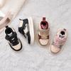 Winter New Children's Sports Shoes Cotton Shoes Girls Velvet Mid-top Board Shoes Baby Boys Warm Shoes Two Cotton Boots