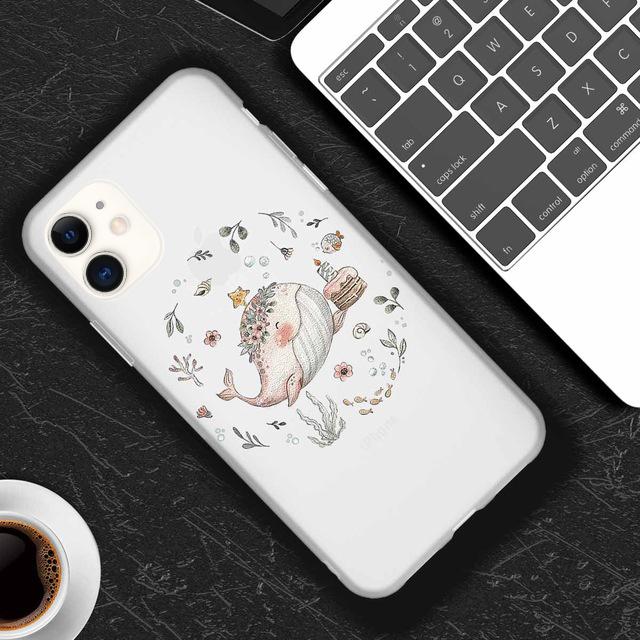 Bellissima Custodia a Fiori Per iPhone 13 12 11 Pro Max XS Max XR X 7 8 6 Plus 5 5S SE 2020 12 Mini Opaca Morbida TPU Trasparente