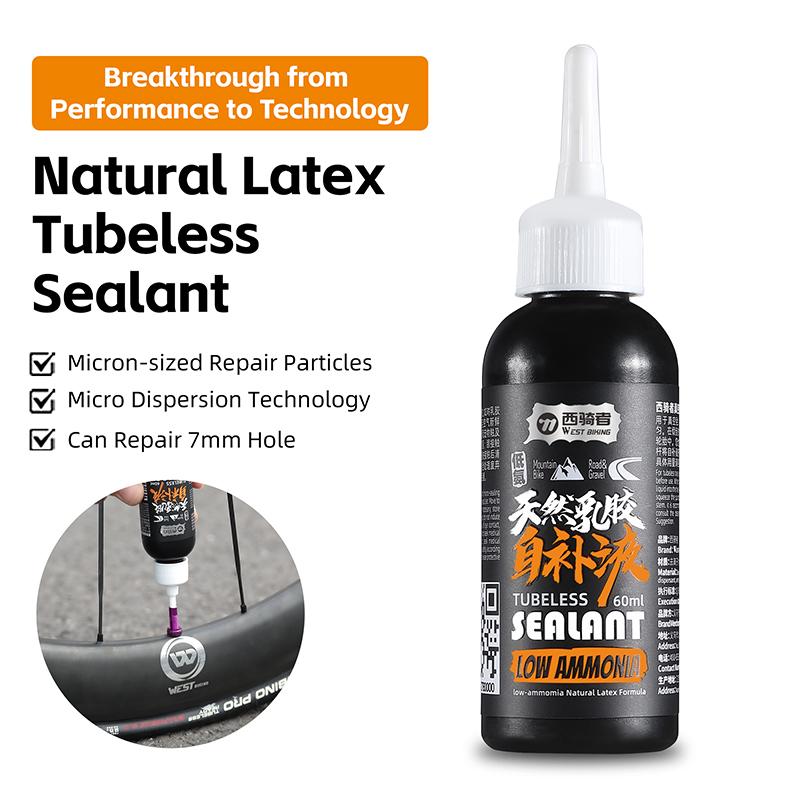 

WEST BIKING Bike Tire Sealant for Tubeless Puncture Repair Fluid Fast Protection Long-Acting Latex for MTB Road Bicycle Tires 0719427 60ml