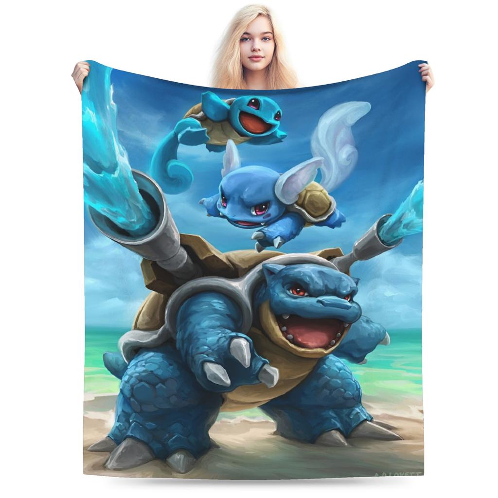 Japanischer Anime Pikachu Einfache Super Warme Decke Pokemon Plüsch Überwurfdecke Neuheit Sofa Stuhl Flanell Bettdecke Bettbezug