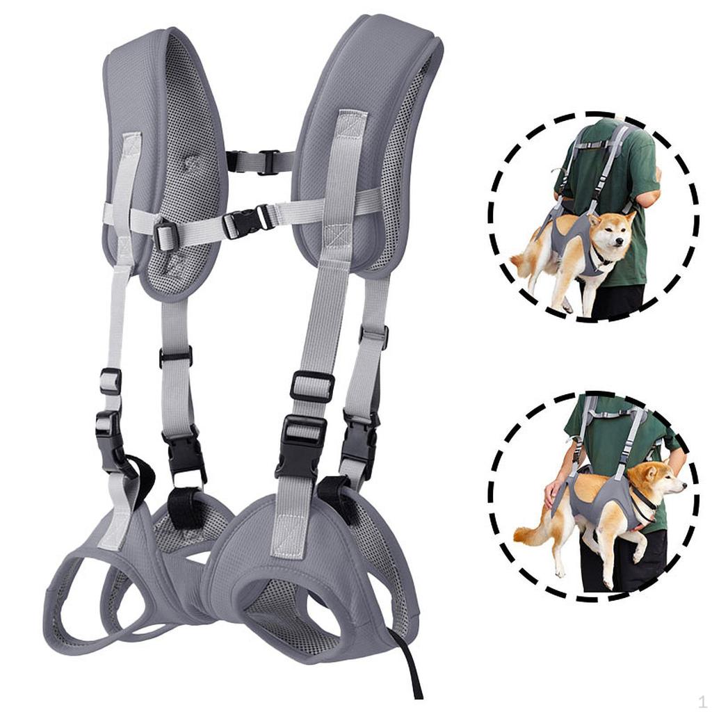 Front Backpack Dog Chest Carrier in Breathable Polyester with Adjustable Strap And