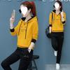 Embroidered Hooded Autumn Casual Sports Suit for Women Korean Style Loose Long-sleeved Student Two-piece Set