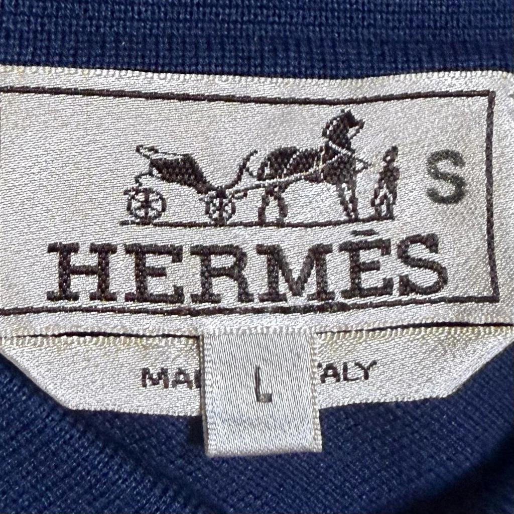 Hermes Polo Shirt Navy Men's Size L