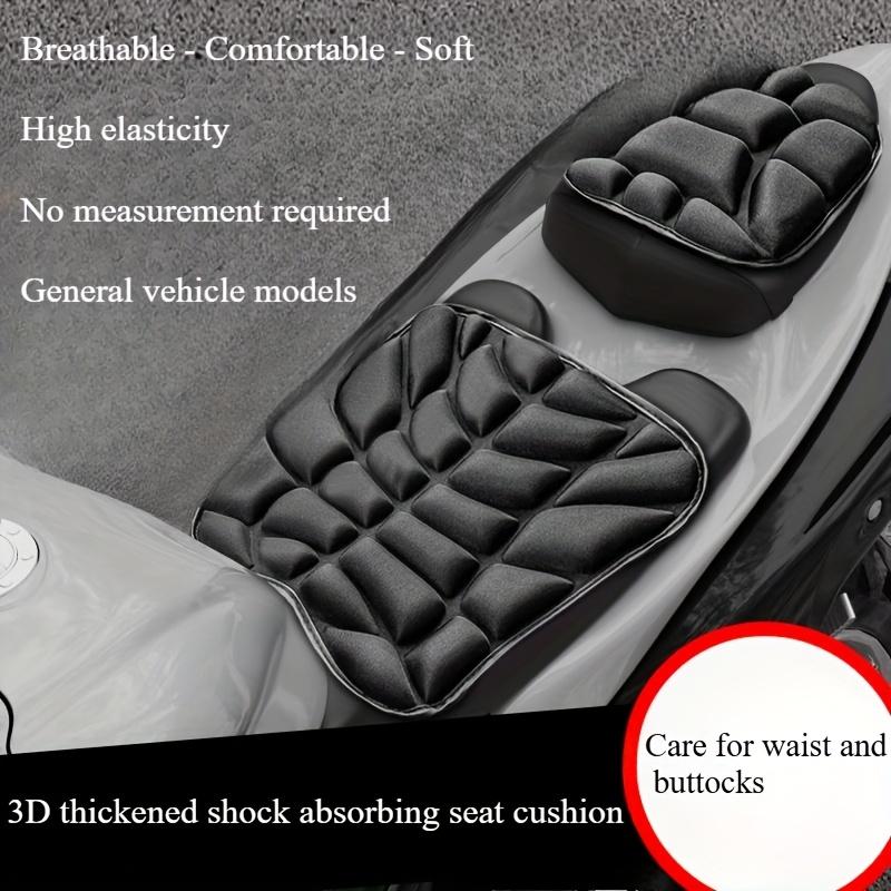2pcs/set Motorcycle Fit for Seat Pad 3D Comfort Cushion Fit for Seat Breathable Universal Shock Absorbing Fit for Seat Cover Advanced Mountain Cushion