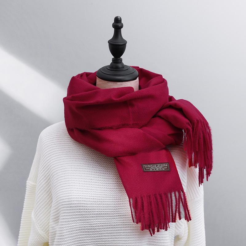 Autumn and winter cashmere scarf women's winter, annual meeting solid color imitation cashmere scarf, Dongdaemun scarf scarf shawl