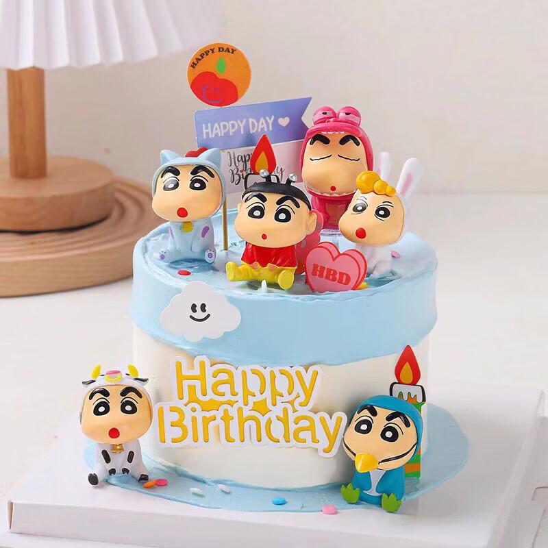 8palcový kreslený model falešného narozeninového dortu