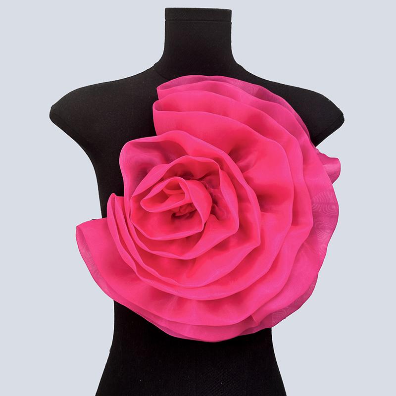 1Pcs Irregular Organza Handmade Flower Patch Sewing Applique Accessories Clothing Dress Neck Decoration 3D Flower Corsage