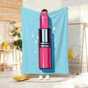 Art P-Pop Art Style Lipstick Beauty Throw Lightweight 240g Flannel Blanket Soft Skin-friendly for Summer Cooling