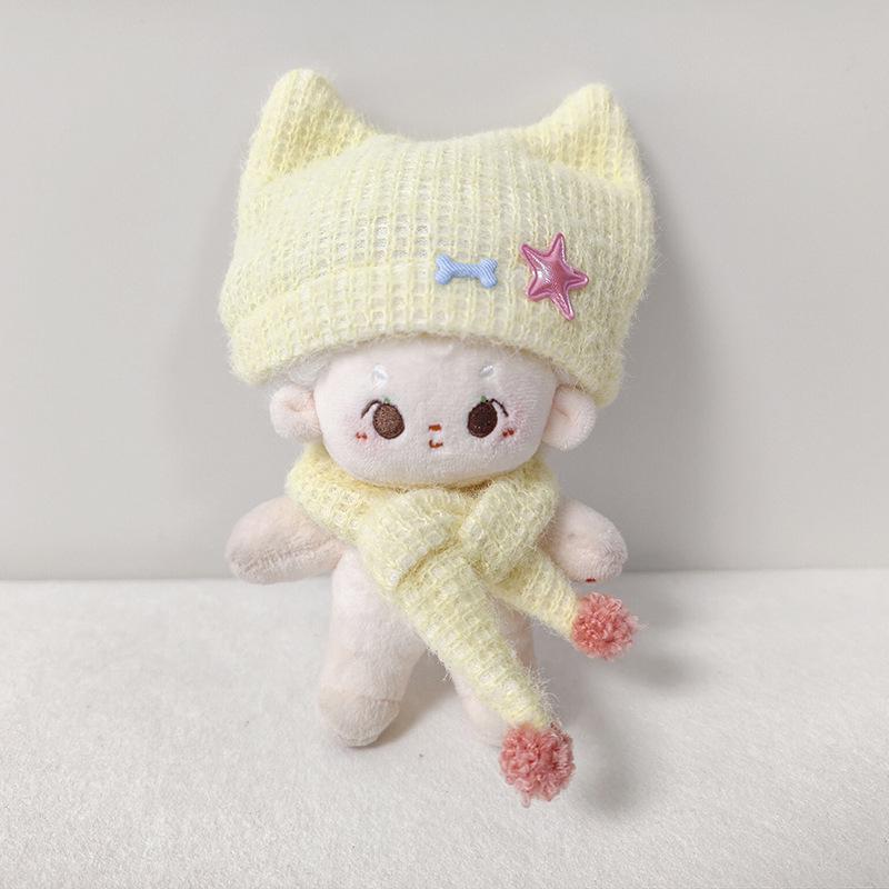 Cotton Doll Scarf & Hat Set: 10cm, 13cm Crying Doll Clothes, 15cm Zhou Keke Doll Dress-up