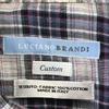 LUCIANO BRANDI Made in Italy Long Sleeve Shirt Gray × Blue Check Pattern Men’s 41/16(USED)