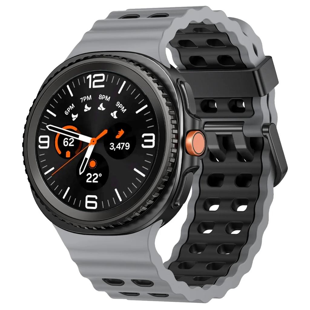 Silicone Strap for Samsung Galaxy Watch 8/8 Classic Sport Breathable Wristband For Galaxy Watch 8 40/44mm Two-Tone Silicone Band