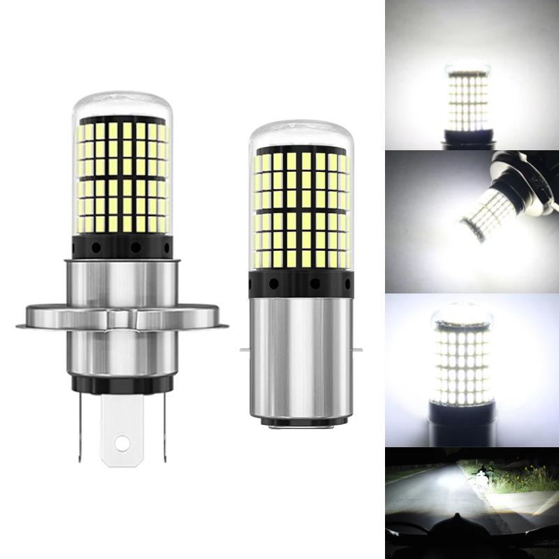 1pcs Motorcycle Lights H4 BA20D P15D Hight Light 3014 144smd Bulbs Super Bright Moto Auto Fog Lamp Led Headlight White 6000K 12V