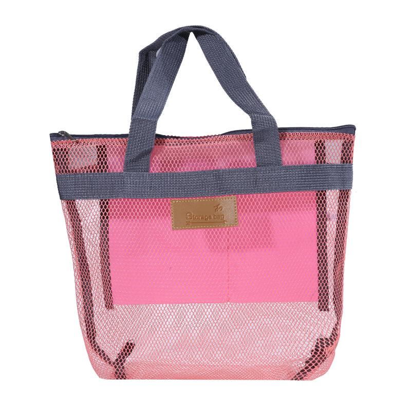 Travel Beach Bags Large Capacity Storage Bag Women Portable Outdoor Toiletries Swimming Mesh Storage Cases Travels Organizer Kit