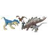 Mattel Jurassic World New Dominators Minifigure Limited Edition 4 Dinosaurs 1 Human Figure 5 Minifigures Total GWP71 Multi-Pack (Includes Allosaurus)