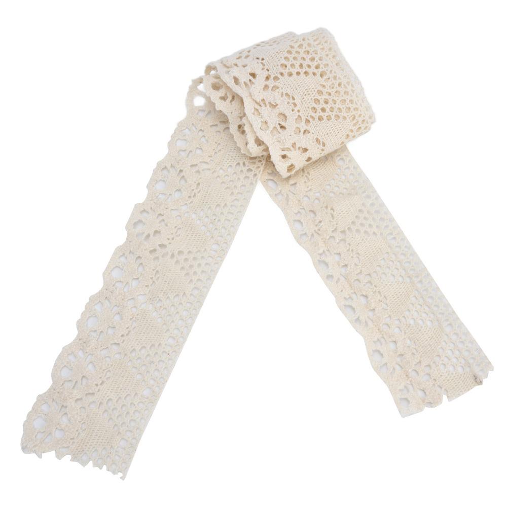1pcs 10 Yards Length Lace Trim Sewing Cotton Thread Lace Ribbon Roll For Sewing Projects