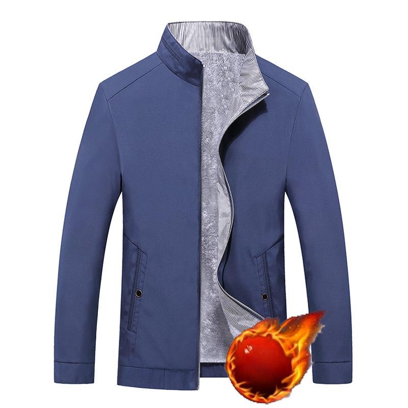 Autumn Thin Middle-aged Men's Old Jacket In The Elderly Spring and Autumn Old Man Stand-up Collar