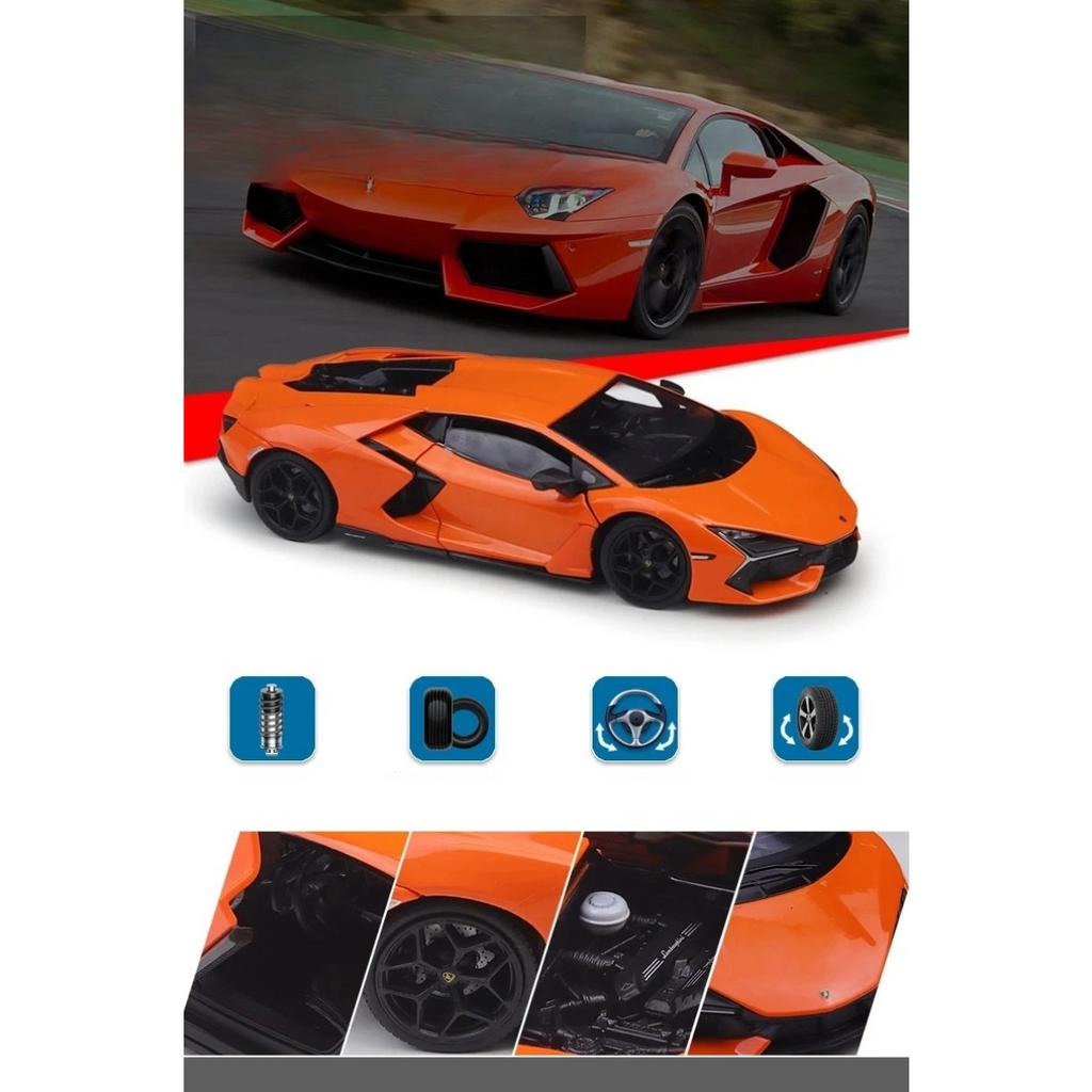 Welly 1/24 Lamborghini Revuelto Alloy Miniature Car Model Diecast Metal Scale Car Model Children Toy Car Vehicles GIfts