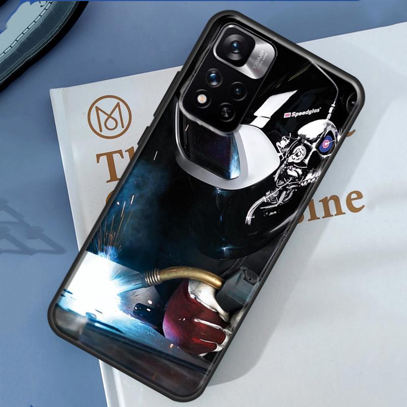 Welder Welding Hot Metal Worker Case For Xiaomi Redmi Note 14 13 Pro 12 11 9 10 9S 10S 11S 12S Redmi 13C 10C 12C 14C Cover