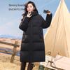 SNOWFLYING Women's Mid-Length Hooded Duck Down Jacket