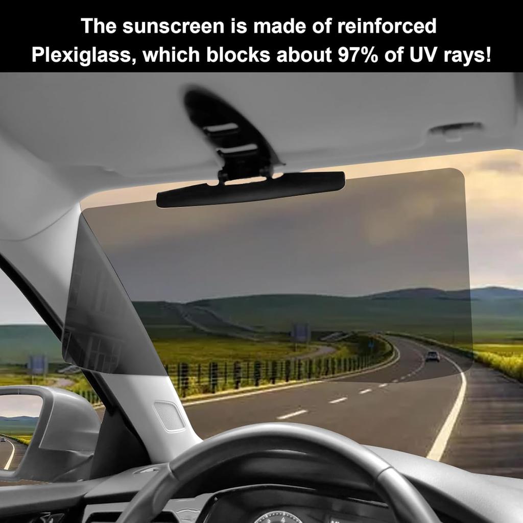 Car Sun Visors Compatible Anti-Glare Polarized Sun Visor Extender 72.5% Strong-Light Blocking Rate -Protect from Glare UV Ray Stray Light Safe
